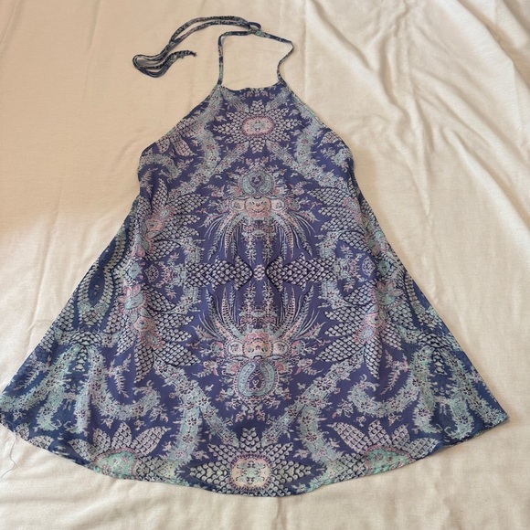 Show Me Your Mumu XS Kate Halter Mini Dress ~ Beach Tropical Vacation - Picture 3 of 7